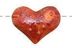 Patricia Healey Copper Double Sided Large Heart w/ Dots Bead 32x25mm