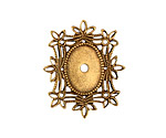 Stampt Antique Brass Floral Filigree Oval Setting 10x14mm
