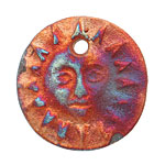Xaz Raku Rust Sun Face 38-40mm