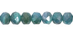 Czech Glass Aquamarine Waters Fire Polished Rondelle 6x9mm
