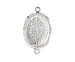Nunn Design Sterling Silver (plated) Large Ornate Oval Bezel Link 39x23mm