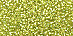TOHO Rainbow Lime Green (with Frosted Silver Lining) Round 11/0 Seed Bead