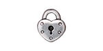 TierraCast Antique Silver (plated) Heart Lock Charm 14x16mm