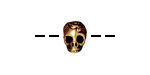 TierraCast Antique Gold (plated) Large Hole Skull Bead 7x10mm