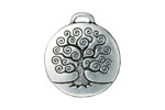 TierraCast Antique Silver (plated) Tree of Life Pendant 24x26mm