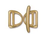 TierraCast Gold (plated) Slotted D Ring Set 17x20mm, 30mm bar