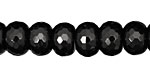 Black Onyx Faceted Rondelle 8x12mm