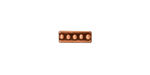 TierraCast Antique Copper (plated) Beaded 2-Hole Bar 11x4mm
