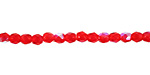 Czech Fire Polished Glass Siam Ruby AB Round 3mm