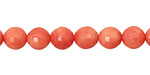 Coral, Pink Faceted Round 8mm