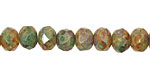 Czech Glass Wildflower Garden Fire Polished Rondelle 6x9mm