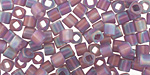 TOHO Transparent Rainbow Frosted Light Tanzanite Cube 4mm Seed Bead