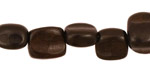 Ebony Wood Freeform Square 8-12mm