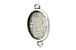 Nunn Design Antique Silver (plated) Mini Oval Frame Link 22x12mm