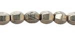 Golden Pyrite (silver tone) 6 Sided Rice 9-10x8mm