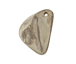 Black/Gray Beach Stone Pendant 8-23x19-42mm