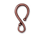 TierraCast Antique Copper (plated) Large Classic Hook Clasp 32x16mm