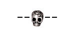 TierraCast Antique Silver (plated) Large Hole Skull Bead 7x10mm