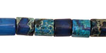 Midnight Blue Impression Jasper Barrel 8mm