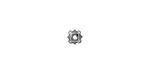 TierraCast Rhodium (plated) Faceted Cube 4x5mm