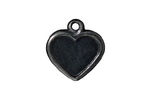TierraCast Gunmetal Victorian Heart Frame Pendant 19mm