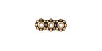 TierraCast Antique Gold (plated) Beaded 3-Hole 6mm Heishi Bar 15x6mm