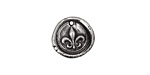 Rustic Charms Sterling Silver Fleur de Lis Seal Charm 14mm
