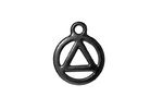 TierraCast Gunmetal Recovery Symbol Charm 15x19mm