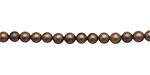 Chocolate (matte) Shell Pearl Round 4mm