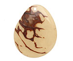 Tagua Nut Cream Groovy Slice 25-35x30-42mm