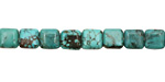 Chinese Turquoise Puff Square 6mm
