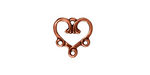 TierraCast Antique Copper (plated) 3-1 Vine Heart Link 13mm