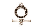 TierraCast Antique Silver (plated) Tapered Bali Toggle Clasp 18x16mm,21 Bar