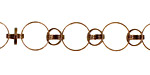 Antique Copper (plated) Linked Ring w/ Dancing Ring Chain