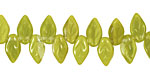 Czech Glass Chartreuse Quartz Leaf Drop 5x10mm
