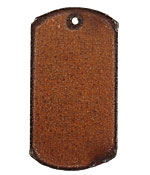 The Lipstick Ranch Rusted Iron Dog Tag Blank 29x55mm