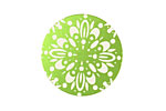 Lillypilly Lime Green Kaleidoscope Anodized Aluminum Disc 25mm, 24 gauge