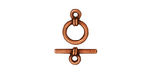 TierraCast Antique Copper (plated) Wrapped Toggle Clasp 12x8mm, 14mm Bar