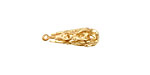 Brass Filigree Teardrop 7x19mm