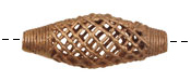 African Brass Criss Cross Rice 46-48x18-19mm