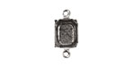 Nunn Design Antique Silver (plated) Rectangle Prong Setting 16x6mm