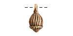 Nunn Design Antique Gold (plated) Small Poppy Pod Charm 9x20mm