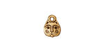TierraCast Antique Gold (plated) Kittyface Charm 8x10mm