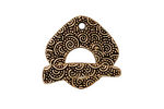 TierraCast Antique Gold (plated) Large Spiral Toggle Clasp 23x22mm, 24mm Ba