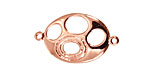 Copper (plated) Oval Link w/ Oval Cutouts 31x18mm