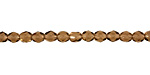 Czech Fire Polished Glass Smoky Topaz Round 4mm
