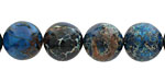 Midnight Blue Impression Jasper Round 12mm