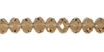 Smoky Crystal Faceted Rondelle 8mm