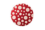 Lillypilly Red Scattered Dots Anodized Aluminum Disc 25mm, 24 gauge