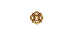 TierraCast Antique Gold (plated) Clover Bead Cap 8x9mm